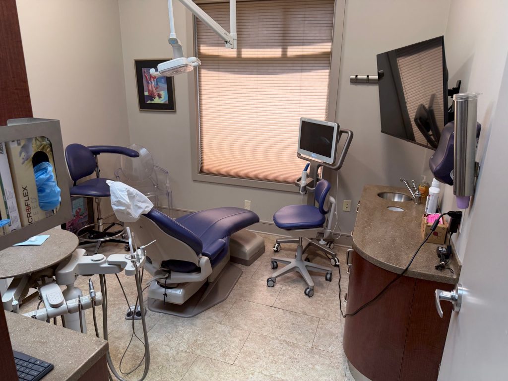 Dental treatment room after cleaning in Lilburn, GA
